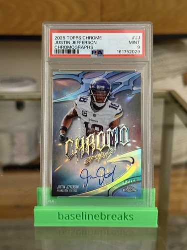 2025 Topps Chrome Justin Jefferson Base (PSA 9)