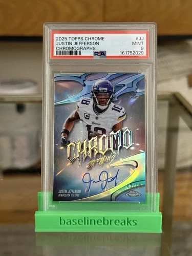 2025 Topps Chrome Justin Jefferson Base (PSA 9)