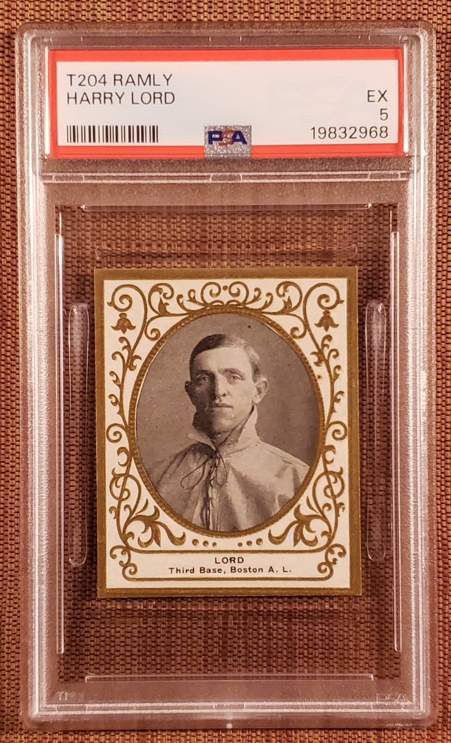 1909 Ramly T204 Harry Lord Boston Red Sox White Sox Baseball Card PSA 5 EX