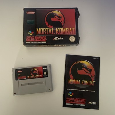 SNES Super Nintendo Mortal Kombat mit OVP und Anleitung EUR Rarität