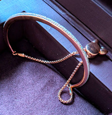 Monica Vinader Rose Gold Vermeil And Diamonds Bracelet Adjustable Slider