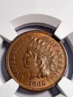 1869 Indian head penny, UNC BN with a little luster