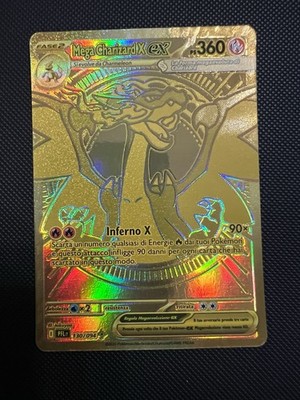 Pokemon Mega Charizard X Ex Gold - PFL 130 Geisterflammen DEU NM