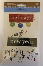 Elements By Creativity Christmas Scrapbook Stickers - New In Package Expressions