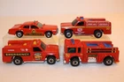 4 Vintage 1970s Hot Wheels First Responder Emergency Cars and Fire Trucks