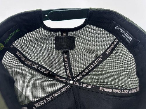 Cappello camionista maglia verde John Deere "The Leap Forward" berretto regolabile nuovo con etichetta - Foto 12 di 13