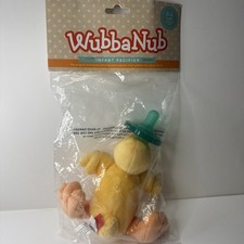 New Sealed Wubbanub Yellow Duck Lovey Pacifier Soother Toy Plush Rare