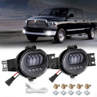 Pair LED Fog Lights DRL For 2002-2008 Dodge Ram 1500 2003-2009 Ram 2500 3500