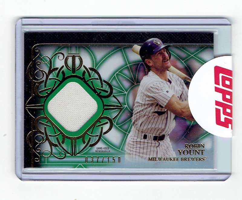 Robin Yount 2015 Topps Tribute Relics 037/150 Game Used Jersey GREEN Sealed HOF