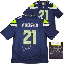 Seattle Seahawks Devon Witherspoon Signed Blue Nike Jersey Size XL MCS Holo
