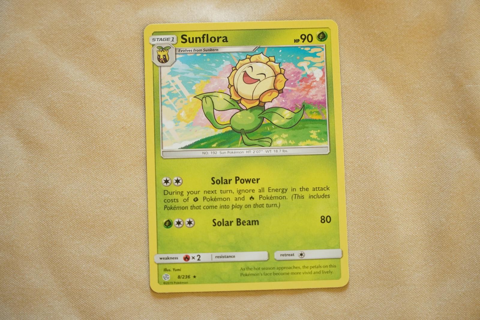 Sunflora 8/236 Rare Cosmic Eclipse Pokemon Lightly Played