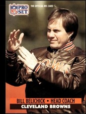 1991 PRO SET #126 BILL BELICHICK RC BROWNS