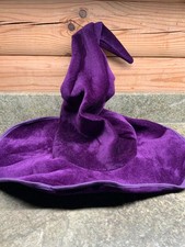Halloween Witch Hat Wizard Cap Purple One size