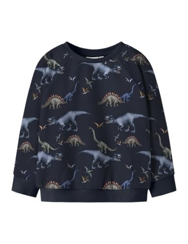Jungen Sweatshirt Name IT Nmmbertil Ls Nreg, Navy Blazer, GrößE 98-image