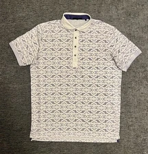 Greyson Performance Golf Polo Shirt Stretch All Over Wolf Labyrinth Size Large