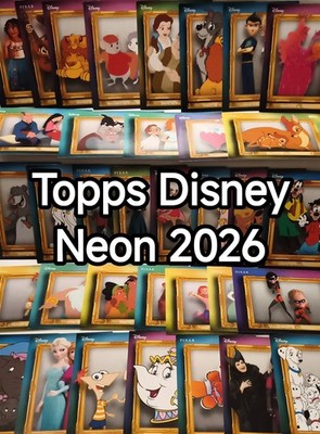 Topps Disney Neon Rainbow Foil Manga Madness Goofy Family First Phineas Auswahl 