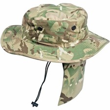 GENUINE BRITISH ARMY  MTP BOONIE BUSH TROPICAL JUNGLE SUN SNIPER HAT. 58 CM.
