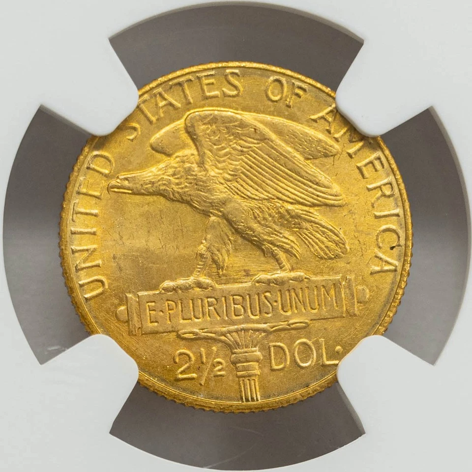 1915-S $2 1/2 Panama Pacific Gold $2.5 MS66+ NGC 950346-9 - Image 3 of 4