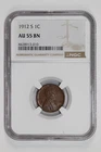 1912-S LINCOLN WHEAT CENT NGC AU55 BN