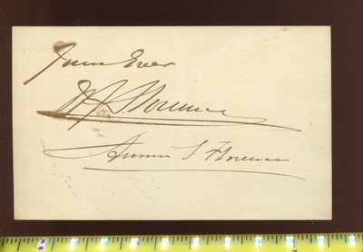 William J. Florence & Mrs. W. J. Florence. Stage actors Signed Card BZ2023