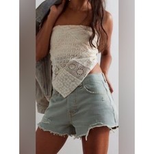 Free Prople We The Free Now or Never Denim Shorts Sea Monster Size 28