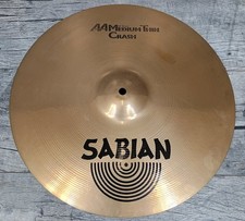 Sabian AA-Series 16" Medium Thin Crash Brilliant Becken Cymbal D •TOPDEAL•