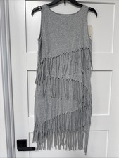 Chelsea And Violet Fringed T-Shirt, Dress Size Small NWT Hippie Boho
