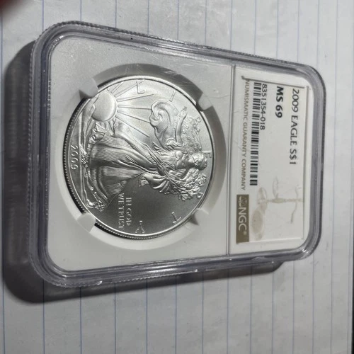 United States Mint 2009 Silver Eagle 1 oz NGC MS69 Early Releases