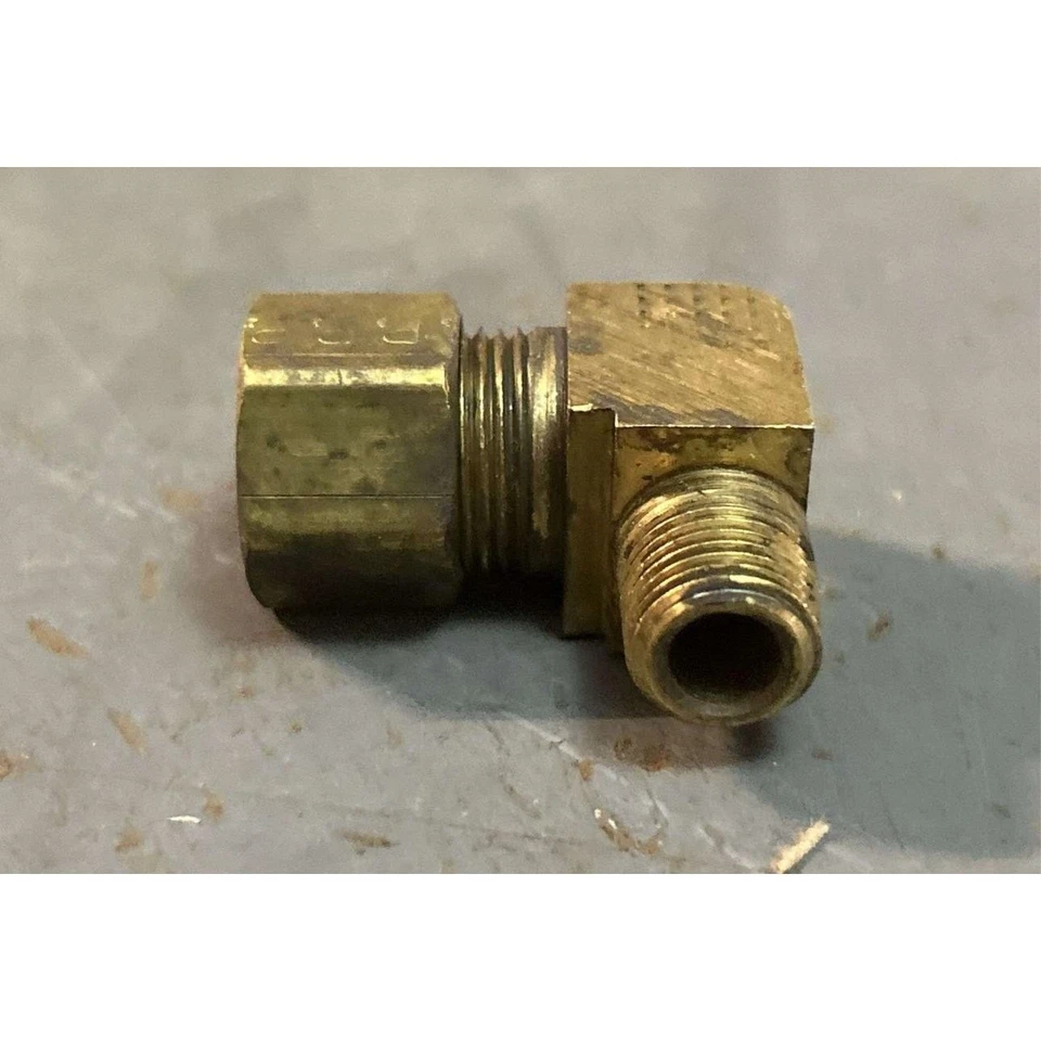 Parker Brass Fittings Elbow 1/8 Inch 90 Degree 1000PSI Extended Male 269C62 10PK - Image 2 of 4