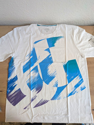 Ultimate Guard Herren T-Shirt XL weiß/blau Logo Druckgrafik Rundhals Kurzarm