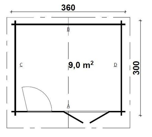 Gartenhaus Modell Matti 40 aus Holz Natur 394x350cm - Bild 5 von 5
