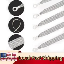 5X Universal Engine Automotive Ground Strap Connector Flat Braided Copper Cable