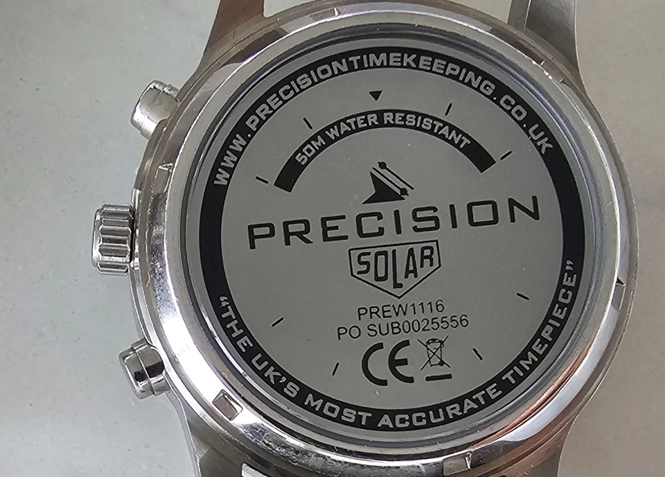 Точность Solar из нержавеющей стали аналоговый цифровой часы - Изображение 2 из 4