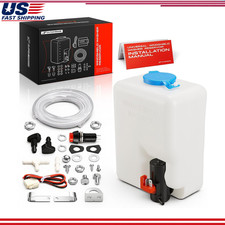 Universal Windshield Washer Pump Fluid Reservoir Tank Bottle Kit Jet Button Swit Universal Windshield Washer Pump Fluid Reservoir Tank Bottle Kit Jet Button Swit