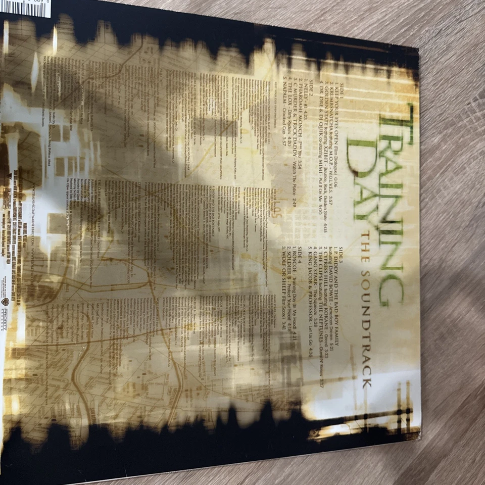 [Rare NM US ORG Vinyl] Training Day - Soundtrack LP / Gang Starr Dr. Dre Dj Quik Foto 3 de 4