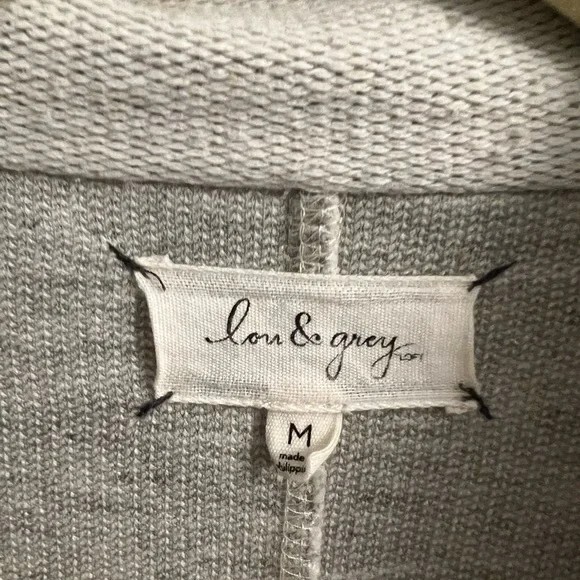 Lou & Grey Sweatshirt Moto Zip Jacket - grey and … - image 3