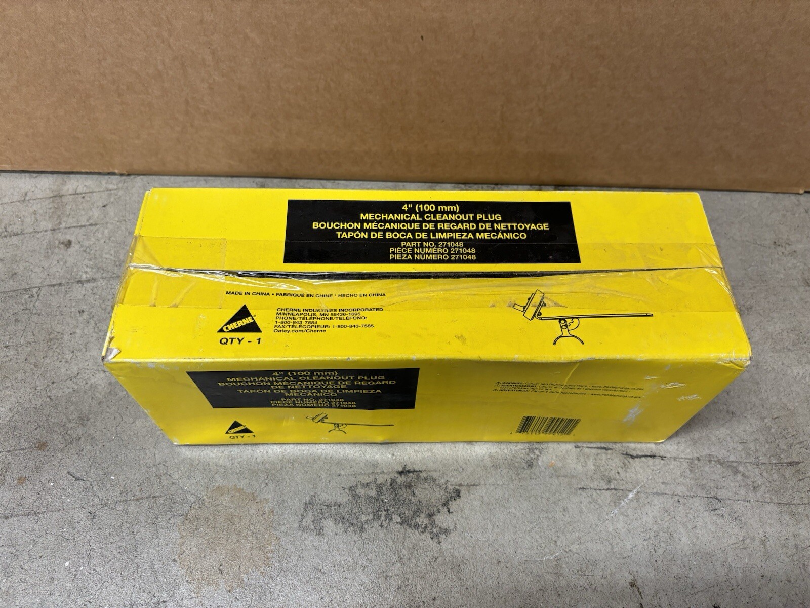 CHERNE 271048 4" MECHANICAL CLEANOUT PLUG