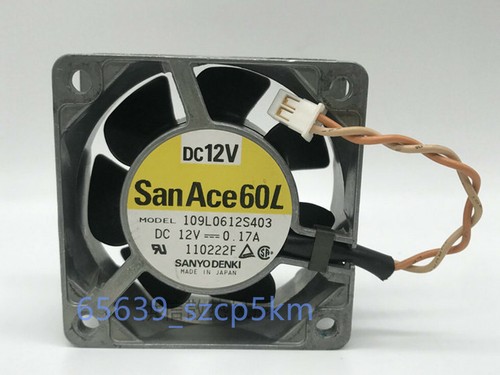 Sanyo SANYO 109L0612S403 6025 12V 0.17A 60X60X25MM 2pin Double Ball Cooling Fan - 第 1/3 張圖片