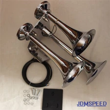 Train Air Horn 3T Biggest 152DB Truck triple Large Huge Super Loud Sound 12V/24V