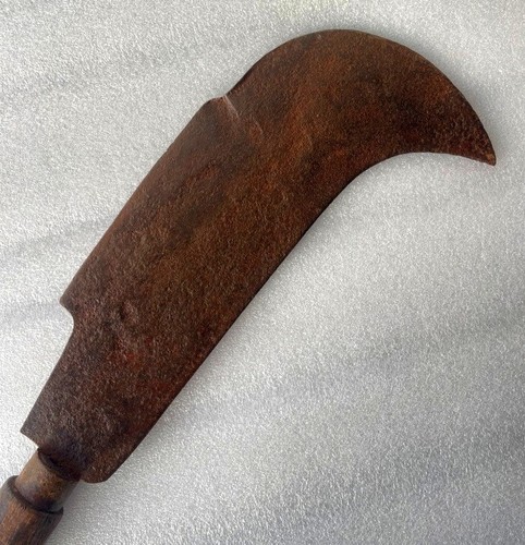 Vintage Old Hand Carved Mughal Big Knife Dagger Sword Katar  Knife Wood Handle - Picture 4 of 10