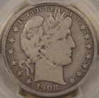1908-O Barber Half Dollar 50c PCGS Certified F12