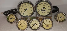 Smiths Gauge Kit Temp+ Oil+ Fuel+ Amp +Oil Temp+Speedometer+Tacho 100 mm