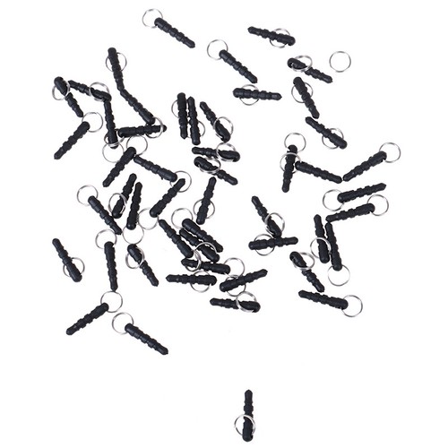 50pc 3.5mm Universal Black Phone Headphone Plug with Hole RingS-b - Zdjęcie 7 z 12