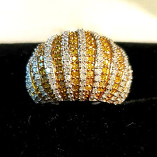 Trauring Jubiläum Geschenk Cluster Diamant Verlobungsring Weißgold-Finish Silber