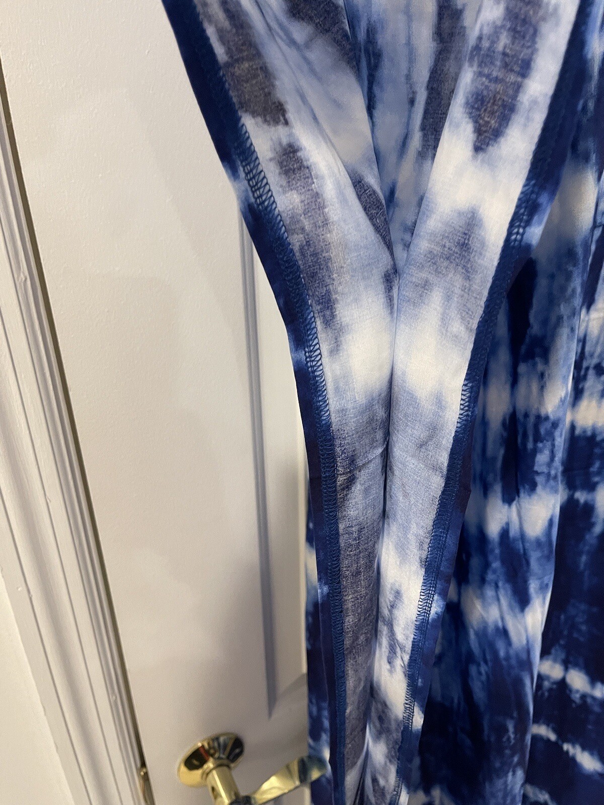 Epera Kaftan Maxi Blue Tie Dye One Size  Vneck Cover Up