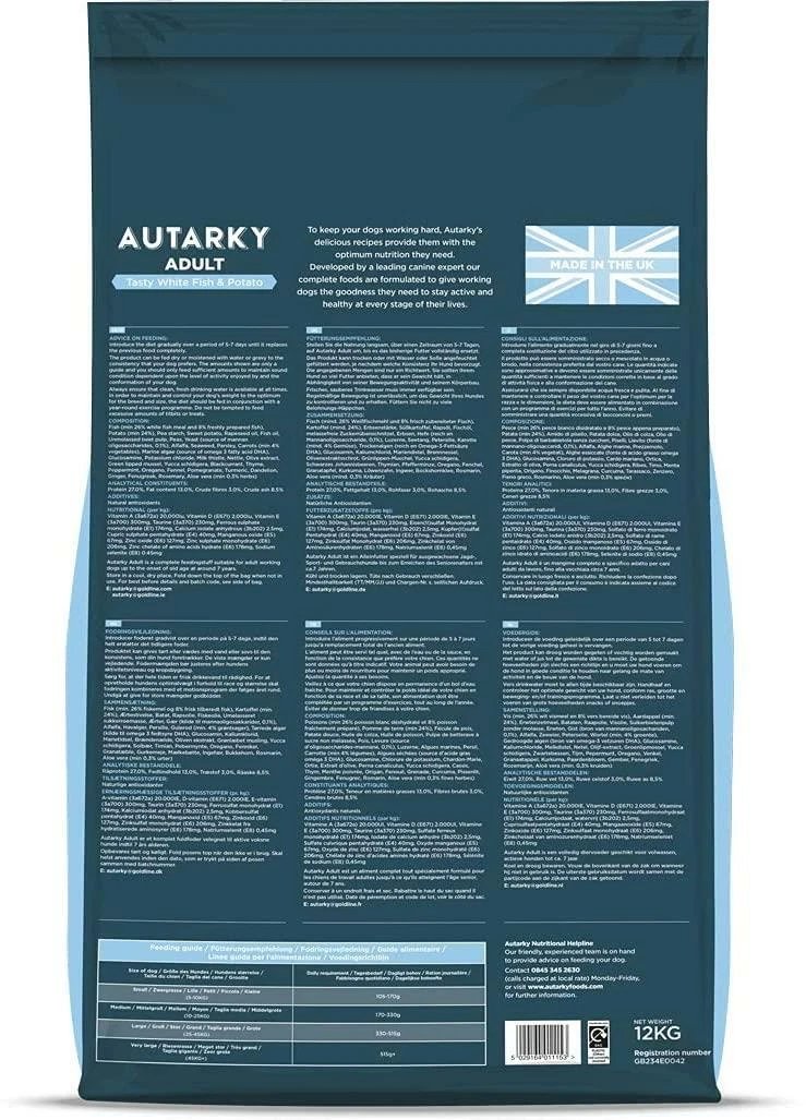 Autarky whitefish top and potato 12kg