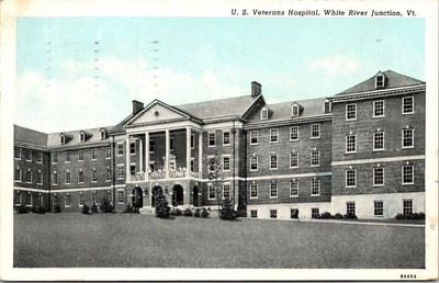 US Veterans Hospital White River Junction Vermont Medical Vt Cancel Postcard