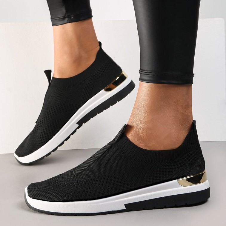 Knit Sock River Island Black Knit Runner Trainers Womens Ladies