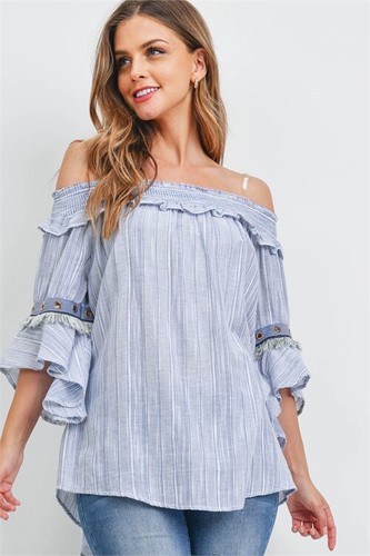 boho cold shoulder tops
