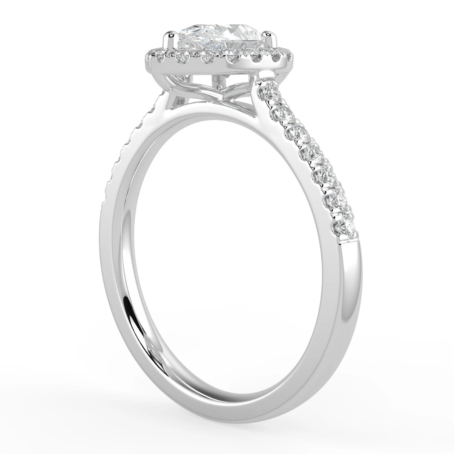 IGI Certified 2.0 Carat F/VS 14k Gold Pear Cut Lab Grown Diamond Ring image-2